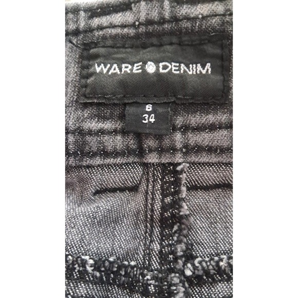 Warehouse Y2K UK 6/ US 4 Denim Mini‎ Skirt Gray Wash Fitted Stretch Casual - Picture 4 of 5